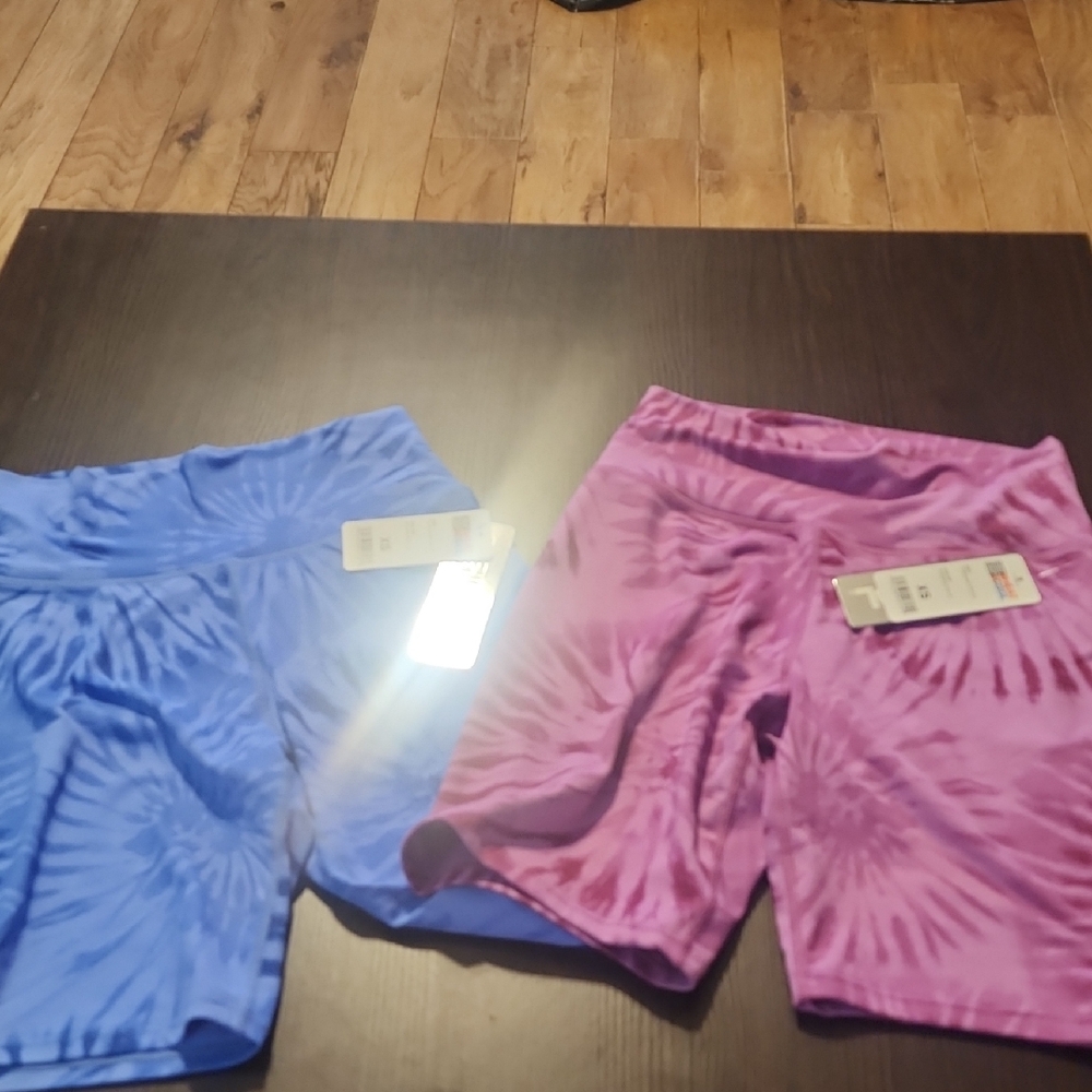 32 Degrees Blue and Pink Tie-Dye Shorts